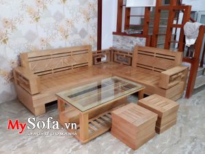 Bộ Sofa gỗ sồi đẹp sang trọng AmiA SFG011