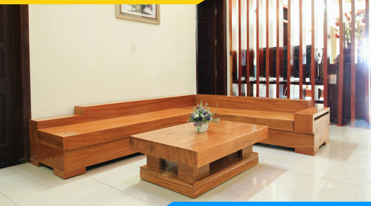 Mẫu sofa gỗ nguyên khối đẹp, hiện đại cho không gian ngày nay