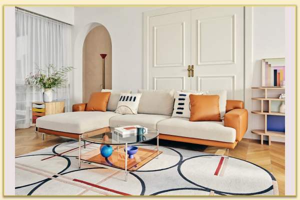 Hình ảnh Bài trí sofa góc L trong phòng khách Softop-1087
