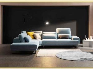 Sofa góc vuông chữ L bọc vải nỉ đẹp Softop-1123