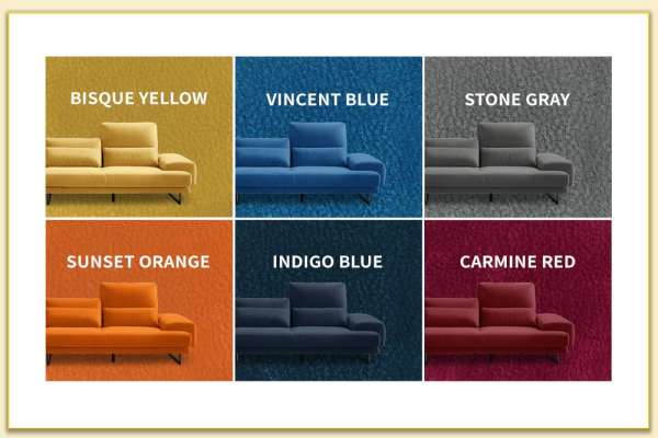 Hình ảnh Ghế sofa bọc vải nỉ màu sắc nổi bật Softop-1123