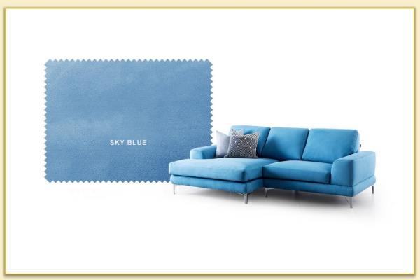 Hình ảnh Ghế sofa góc nhỏ bọc nỉ đẹp màu xanh dương Softop-1062