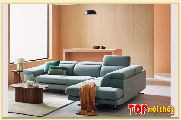 Hình ảnh Ghế sofa góc nỉ phối trong không gian Softop-1037
