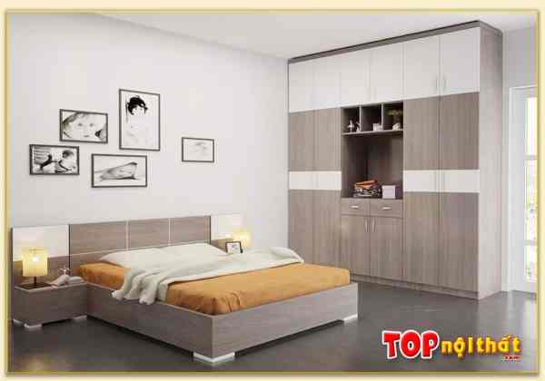 Hình ảnh Giường ngủ đẹp cho căn hộ chung cư gỗ MDF GNTop-0111