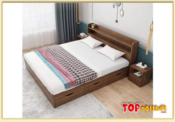 Hình ảnh Giường ngủ đẹp thông minh có hộc kéo GNTop-0295