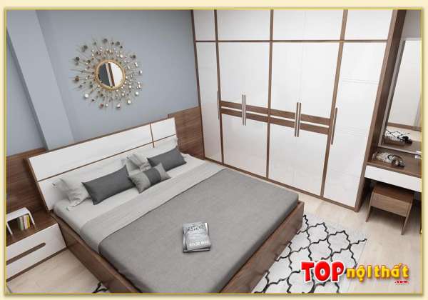 Hình ảnh Giường ngủ đơn giản cho căn hộ chung cư nhỏ GNTop-0109