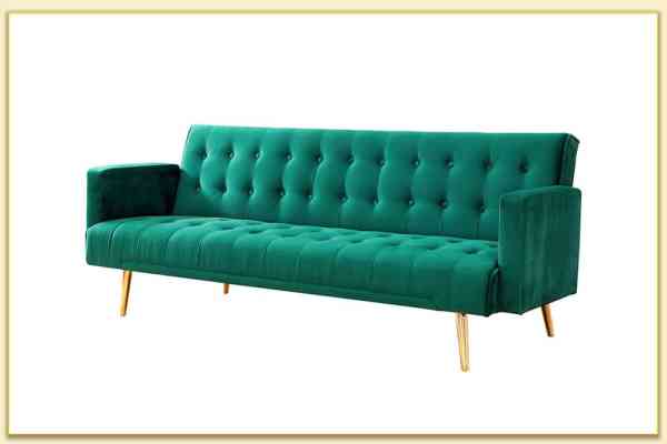 Hình ảnh Mẫu ghế sofa văng nỉ đẹp màu xanh lá Softop-1182