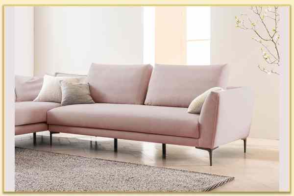 Hình ảnh Sofa góc bọc nỉ có phần tay ghế đẹp Softop-1117