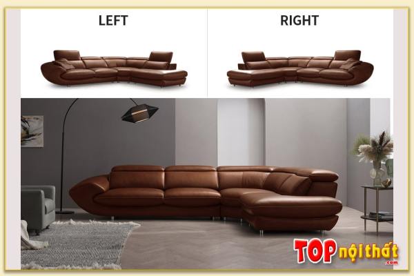 Hình ảnh Sofa góc tròn thiết kế vế trái hoặc vế phải SofTop-0846