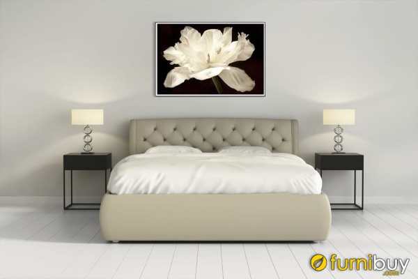 Tranh hoa nghệ thuật đen trắng treo phòng ngủ đẹp TraTop-1502
