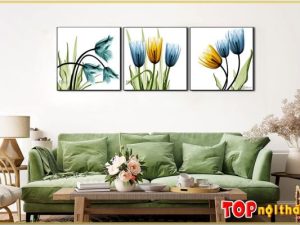 Tranh canvas hoa tulip 9 bông xray TraTop-1617
