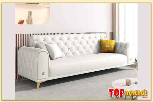 Sofa phòng khách da văng tân cổ điển SofTop-0785