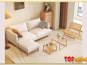 Hình ảnh Mẫu ghế sofa văng đẹp cho phòng khách hiện đại SofTop-0664