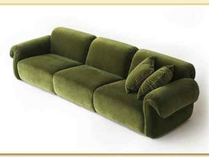 Hình ảnh Mẫu sofa văng đẹp bọc vải nỉ màu xanh Softop-1489